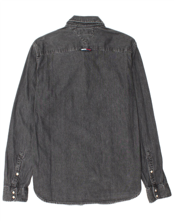 Tommy Hilfiger Herre Regular Fit denimskjorte Lille grå bomuld