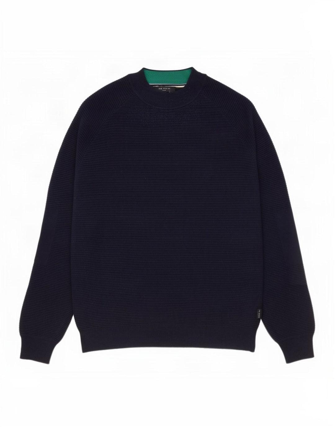 Ted Baker Herre Turtle Neck Jumper Sweater Størrelse 3 Medium Navy Blue Bomuld