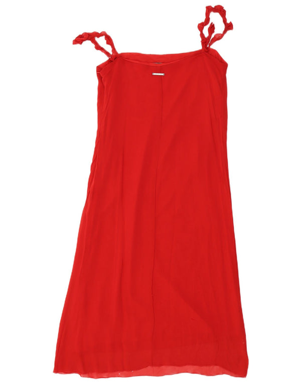 Valentino Womens Slip Dress UK 10 Small Red Floral Synthetic