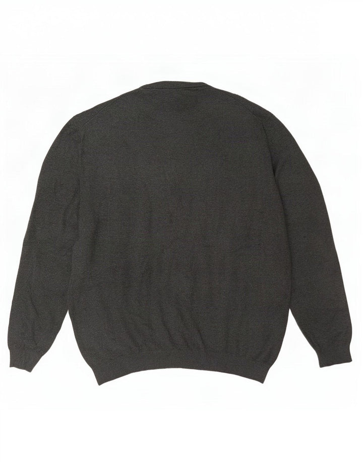 Zara Herre V-hals sweater 2XL Grå Viscose