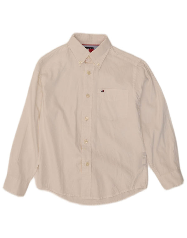 Tommy Hilfiger drengeskjorte 7-8 år XS Hvid bomuld
