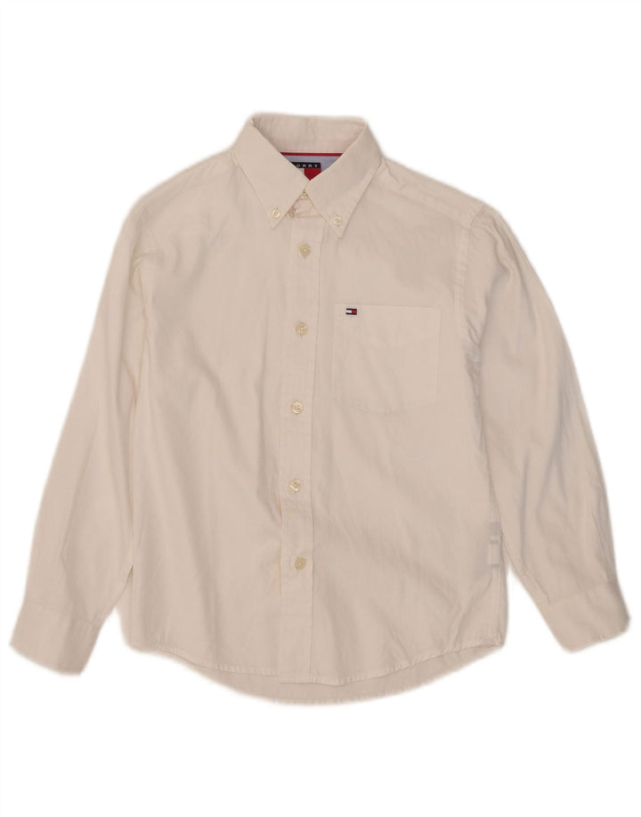 Tommy Hilfiger drengeskjorte 7-8 år XS Hvid bomuld