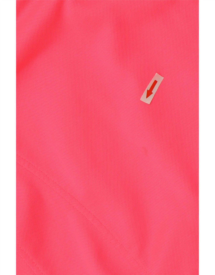 Zara Womens Crop Oversized hættetrøje med lynlås UK 14 Medium Pink Polyester