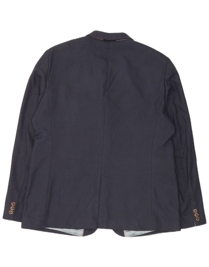 Ted Baker Herre 2-knaps blazerjakke str. 7 3XL marineblå polyester