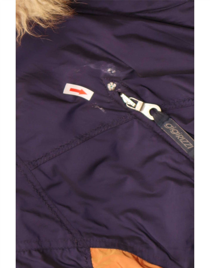 Gigi Rizzi Dame Windbreaker Jacket IT 42 Medium Navy Blue Colourblock