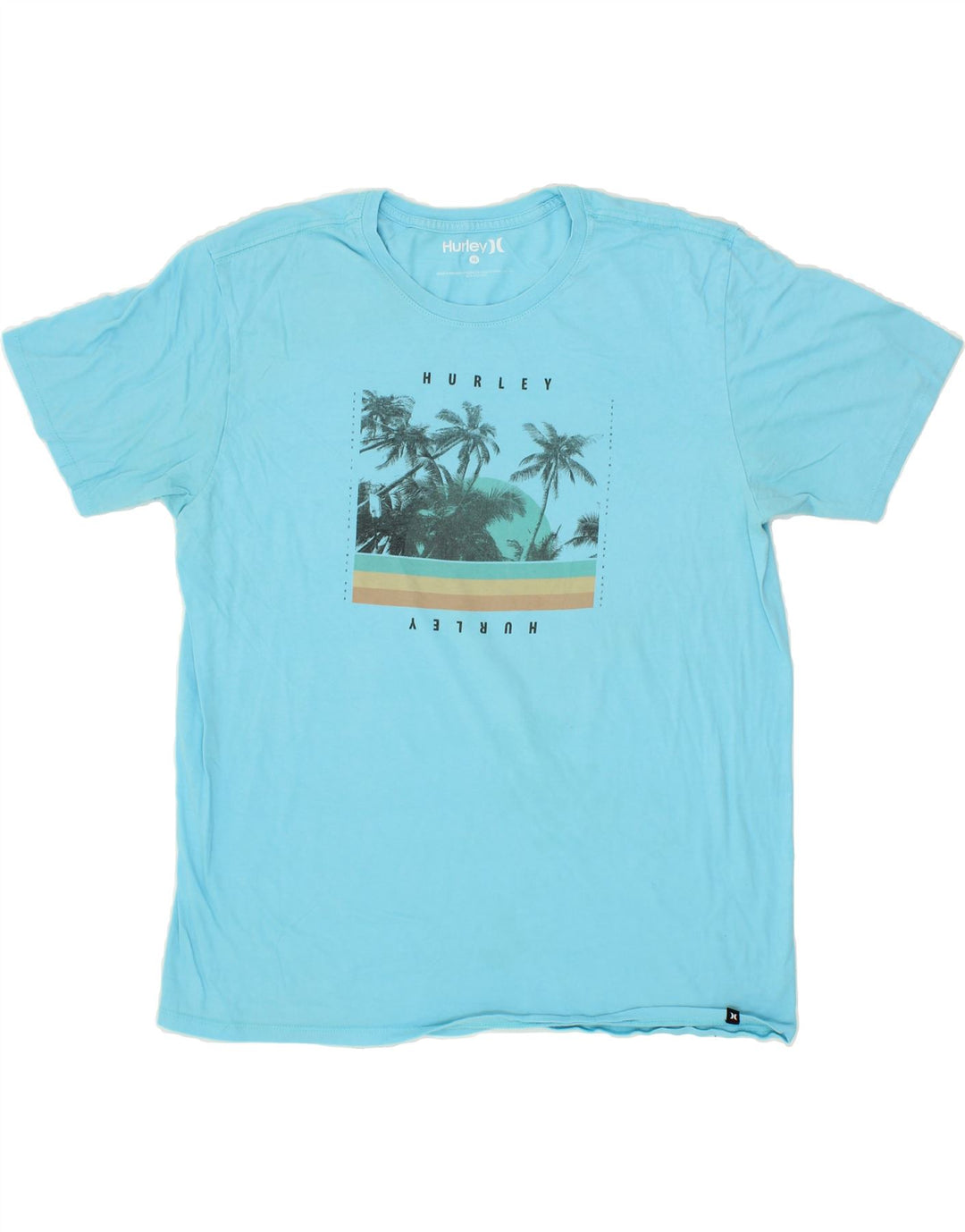HURLEY Mens Graphic T-Shirt Top XL Blue Cotton Vintage Hurley and Second-Hand Hurley from Messina Hembry 