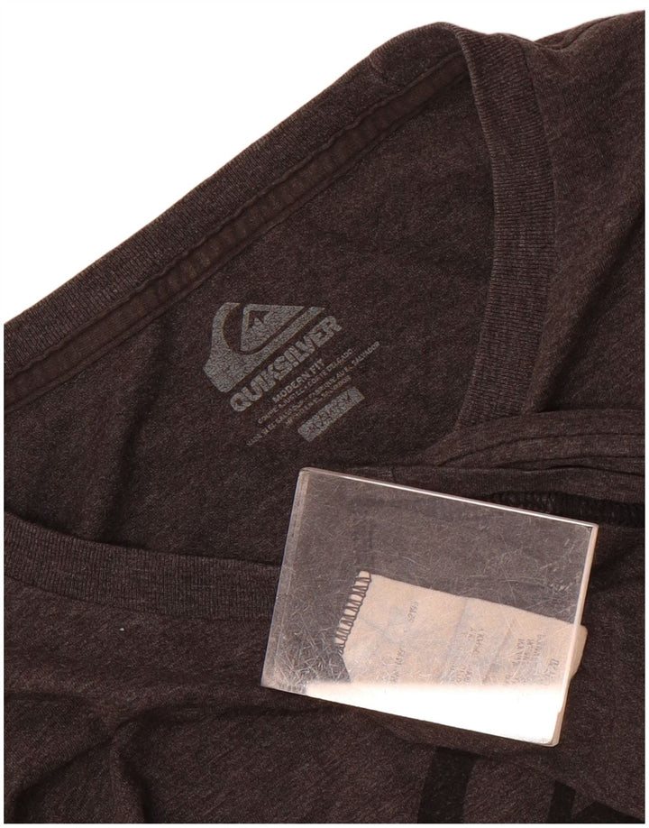 Quiksilver Herre Modern Fit Grafisk T-shirt Top mellemgrå bomuld