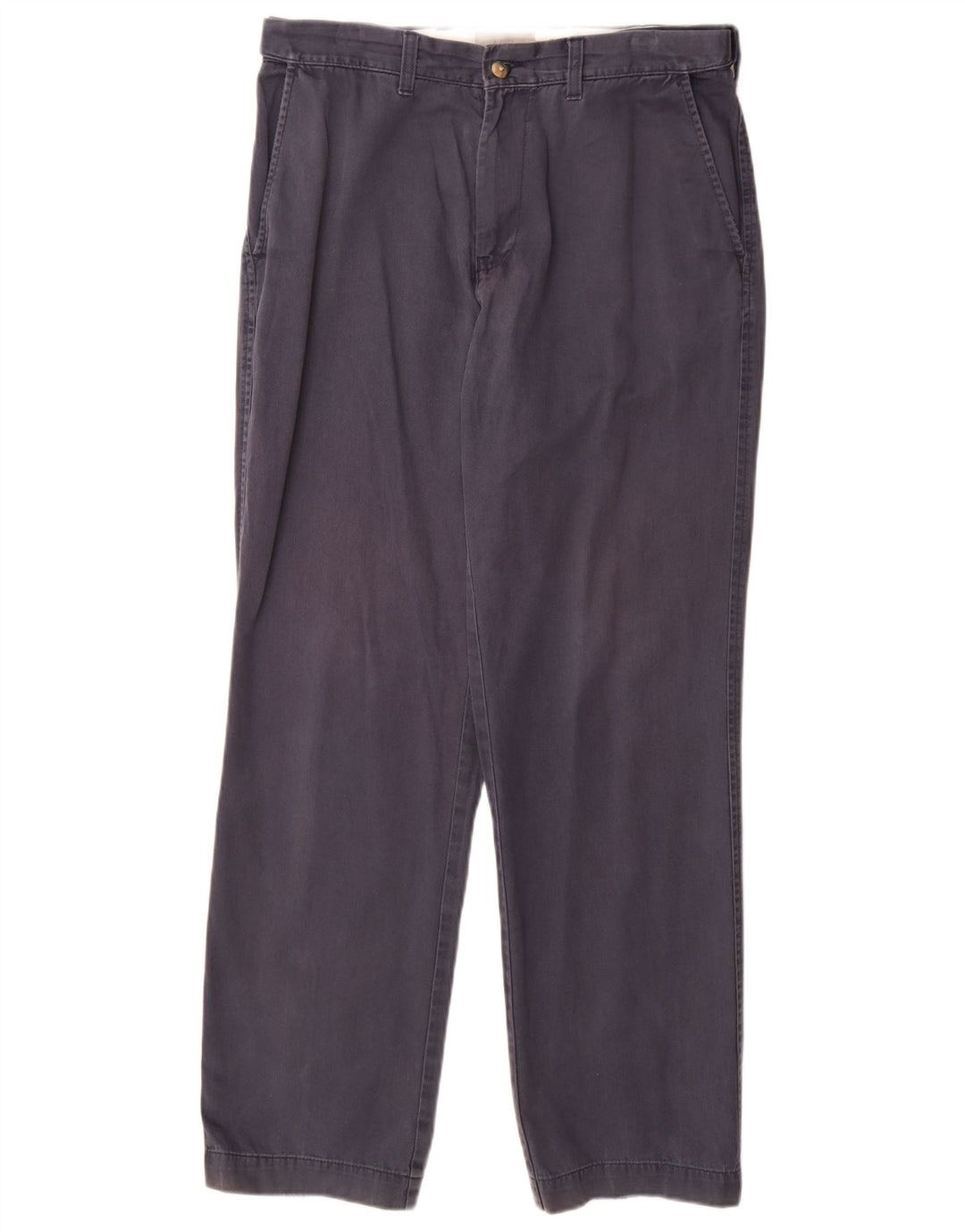 Marks & Spencer Herre Regular Chino Bukser W32 L31 Marineblå Bomuld