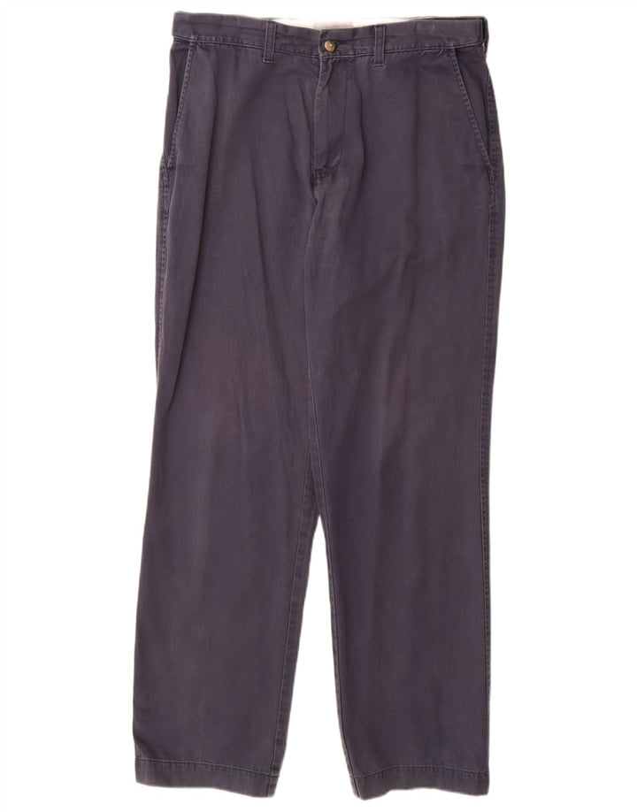 Marks & Spencer Herre Regular Chino Bukser W32 L31 Marineblå Bomuld