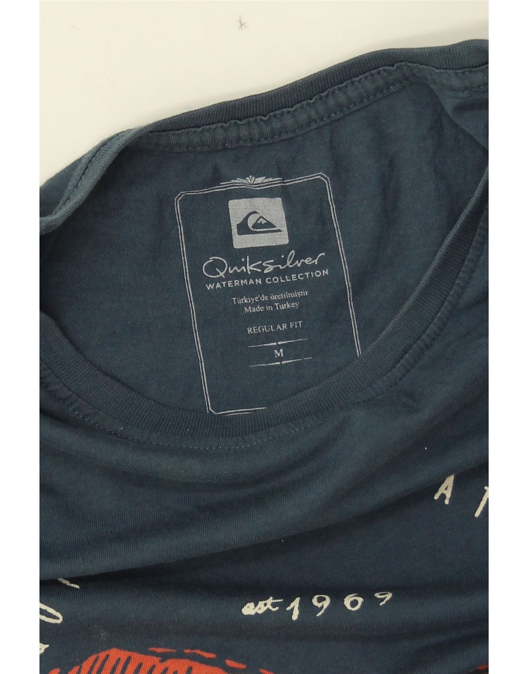 Quiksilver Herre Regular Fit Grafisk T-shirt Top Medium Navy Blue