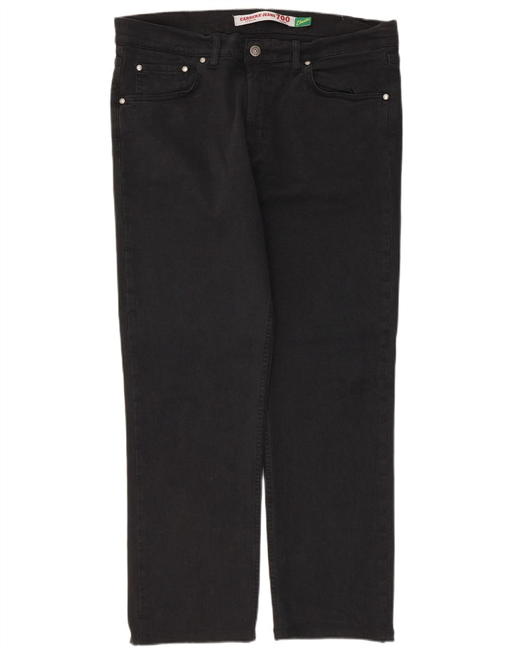 Carrera Mens 700 Regular Fit Straight Jeans W36 L28 Sort Bomuld