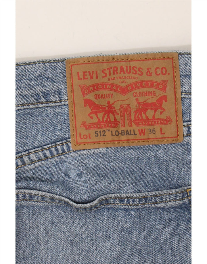 LEVI'S Mens 512 Slim Tapered Jeans W36 L34 Blue Cotton Vintage Levi's and Second-Hand Levi's from Messina Hembry 