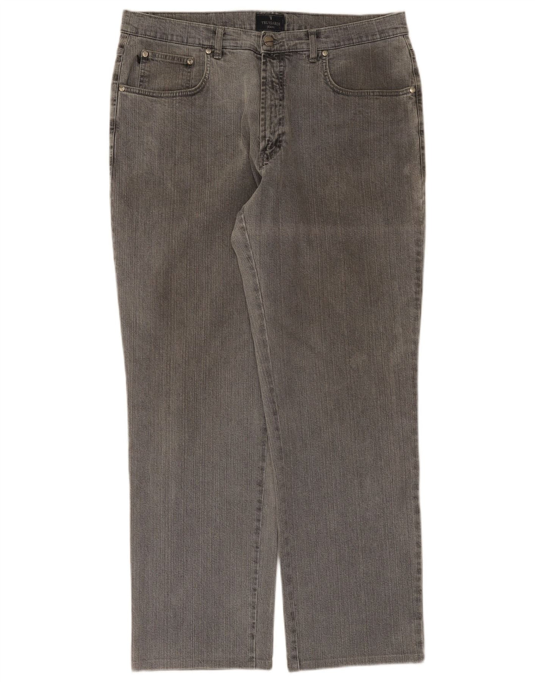 Trussardi Straight Jeans til mænd W36 L31 Grå bomuld