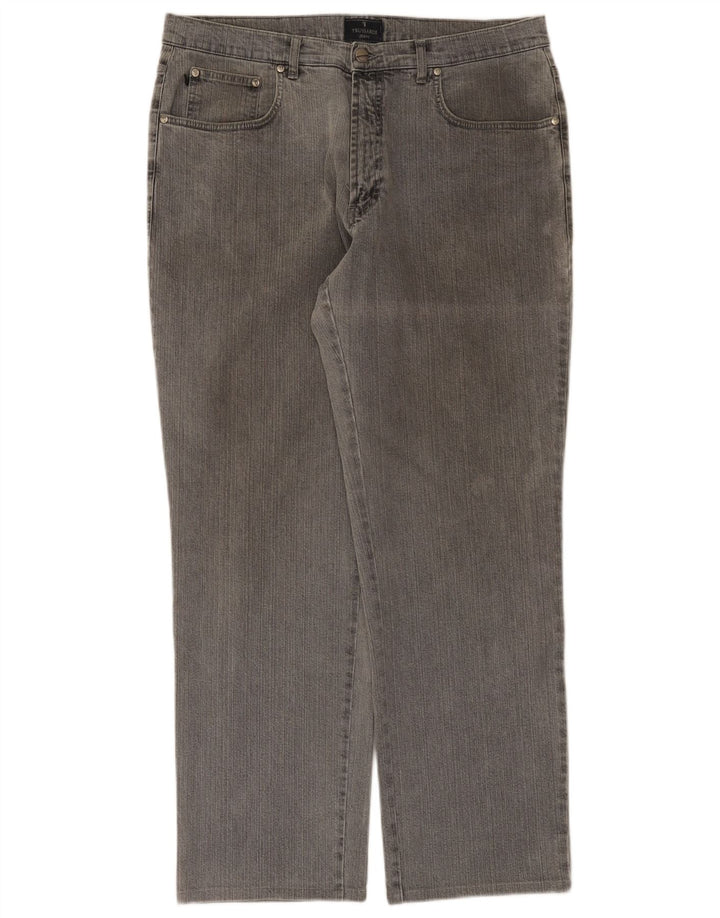 Trussardi Straight Jeans til mænd W36 L31 Grå bomuld