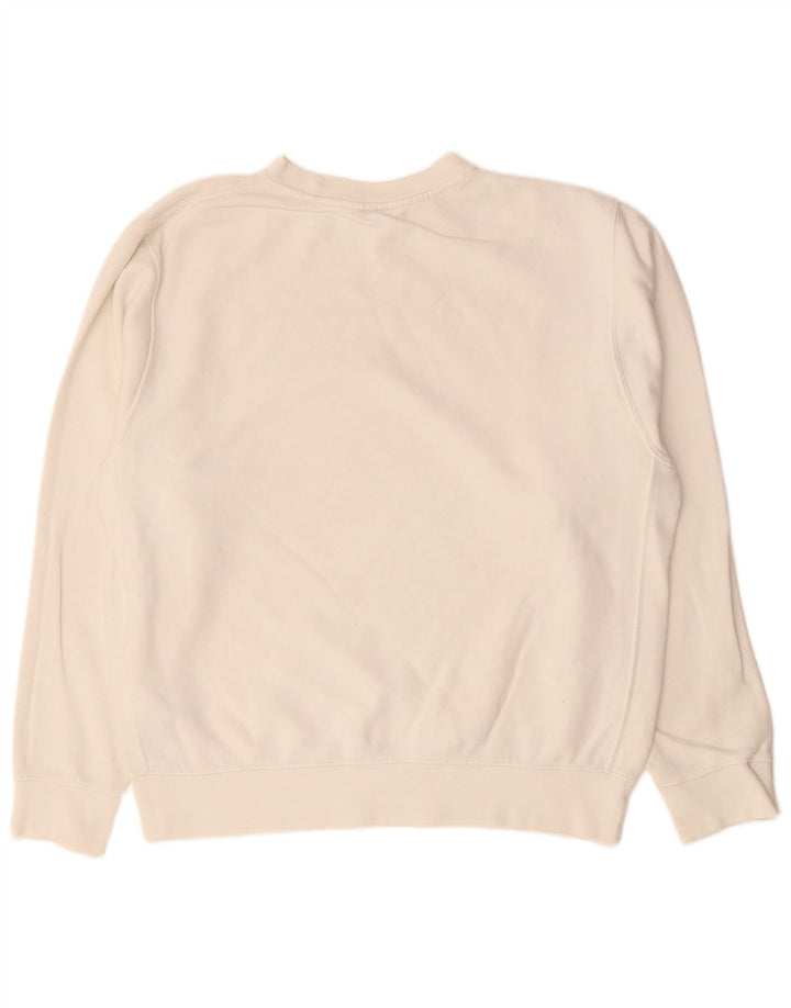 NIKE Sweatshirt til mænd Medium Off White Bomuld