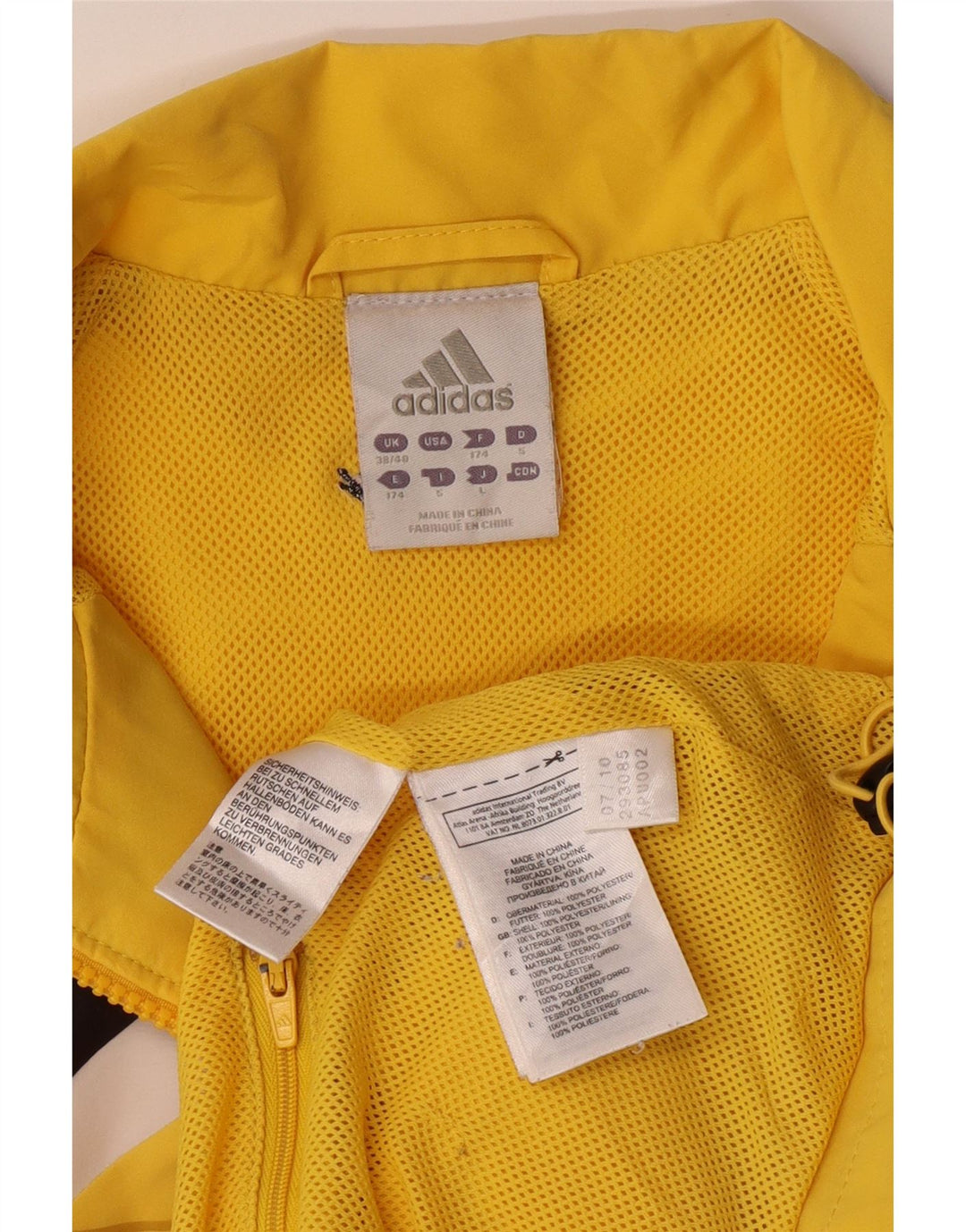 ADIDAS Træningsdragt til mænd, topjakke UK 38/40 Medium Yellow Colourblock