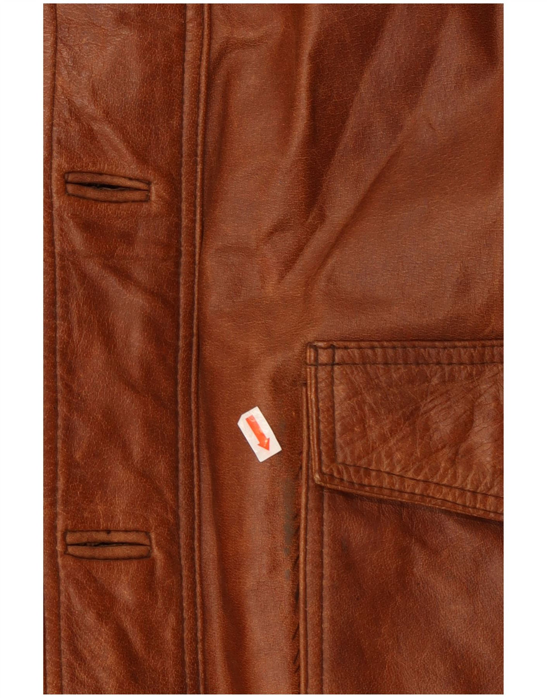 UNION RIVER Herre læderjakke UK 42 XL Brunt læder