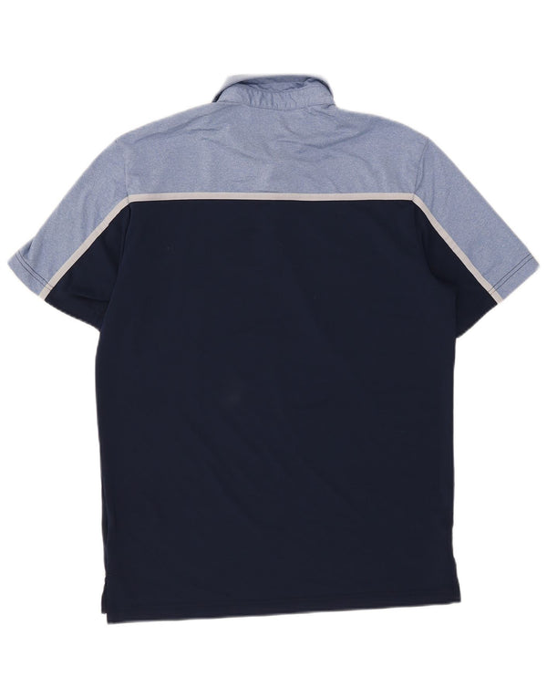 Adidas Polo Shirt til mænd, lille marineblå Colourblock Polyester