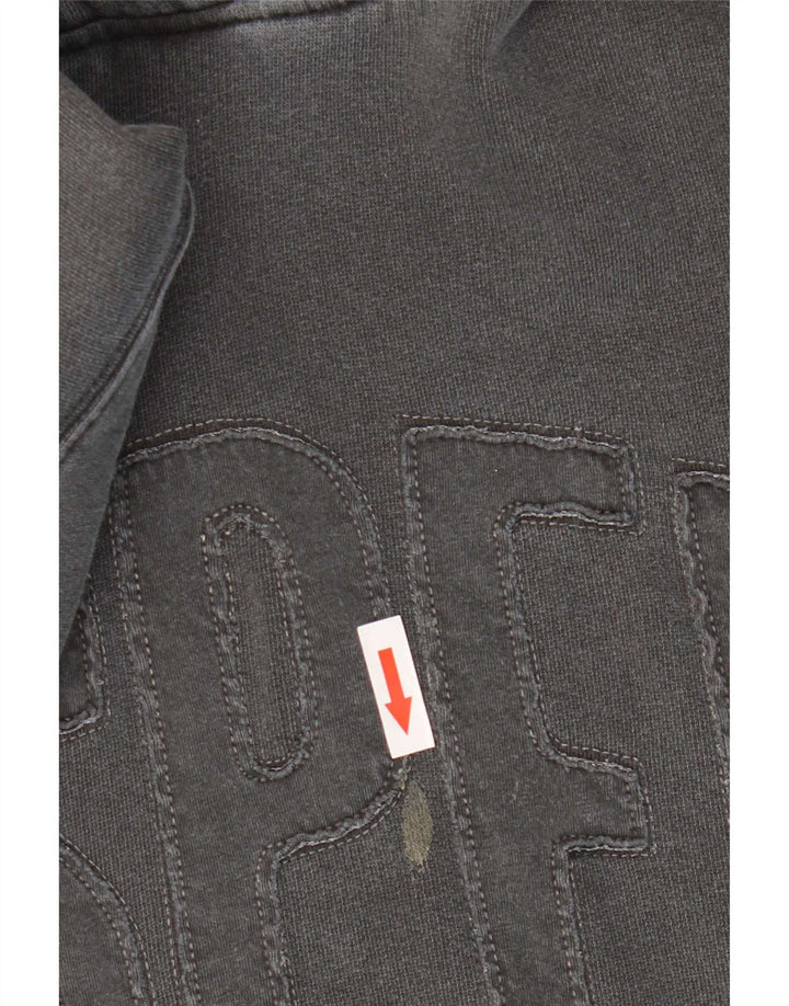 Marks & Spencer Dame Grafisk Oversized Hoodie Jumper UK 14 Medium Sort