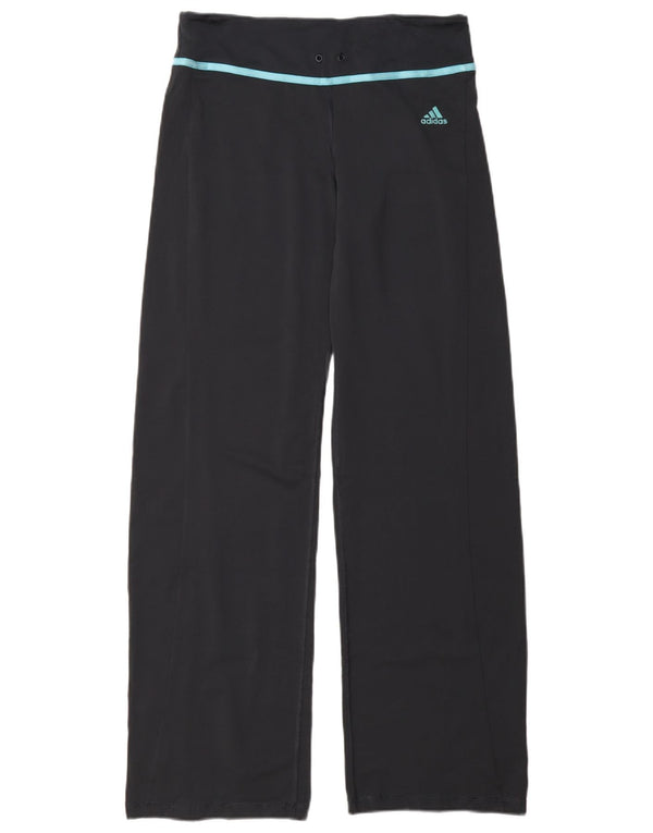 Adidas Womens Wide Leg Tracksuit Trousers UK 14 Large Grey