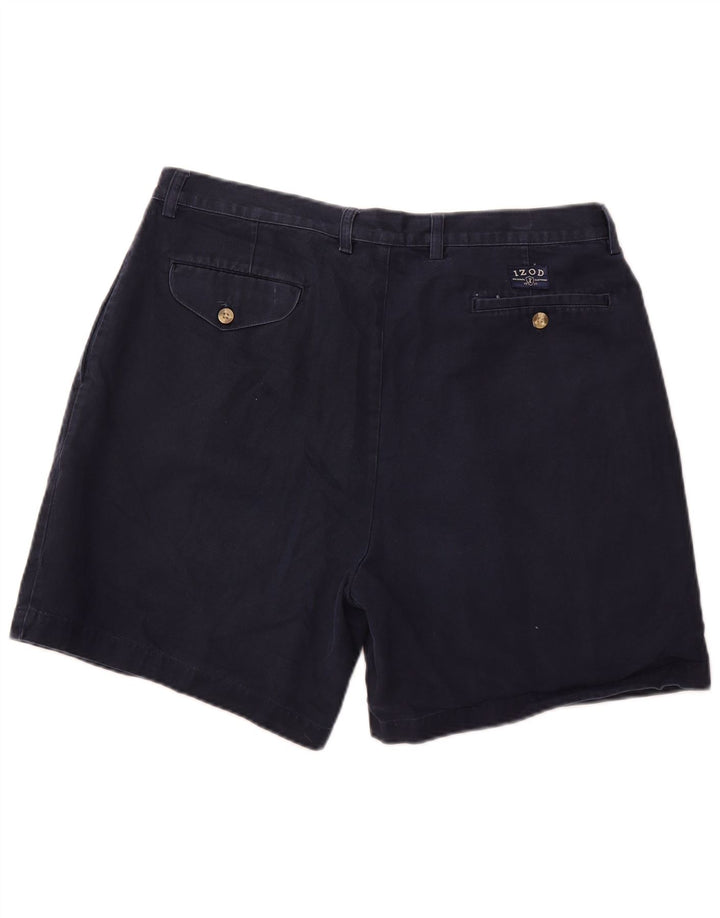 IZOD Pegged Chino Shorts til mænd W38 XL Marineblå Bomuld