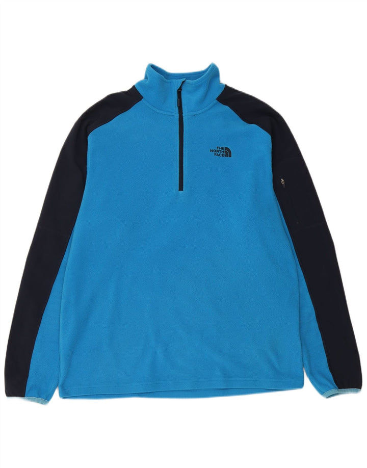 THE NORTH FACE Fleecetrøje med lynlås til mænd Medium Blue Colourblock