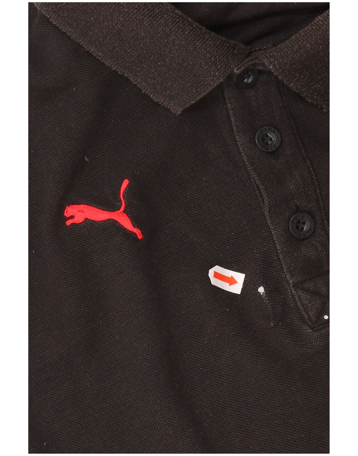 PUMA Poloshirt til mænd Medium Sort Colourblock