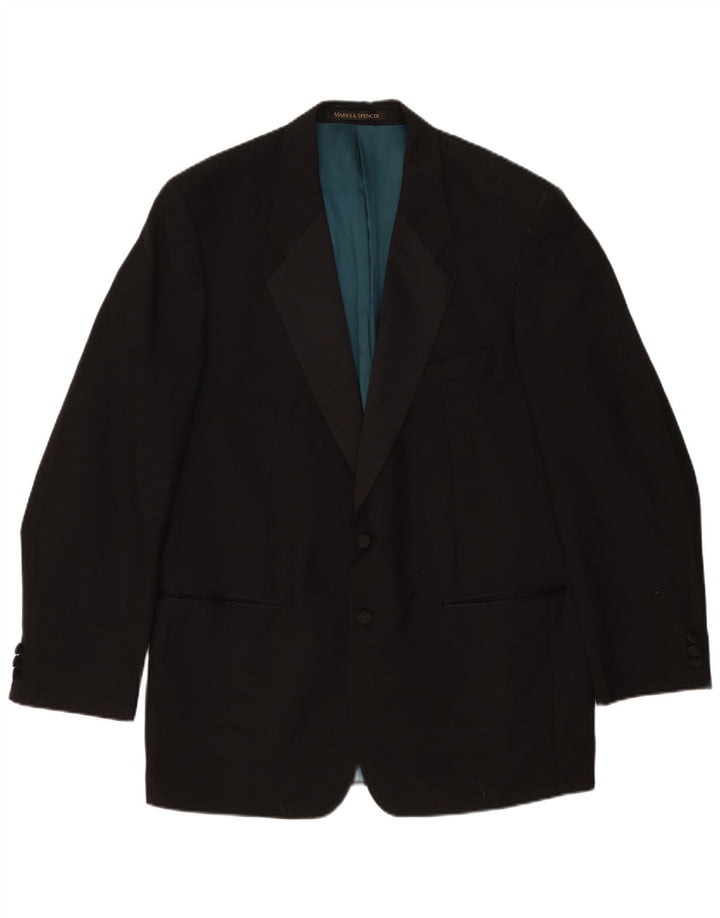 Marks & Spencer Herre St. Michael 2 Button Blazer Jacket UK 44 XL Sort
