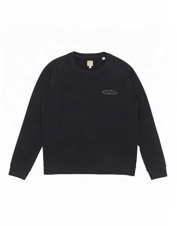 Jack Wills Dame Sweatshirt Jumper UK 14 Stor marineblå bomuld