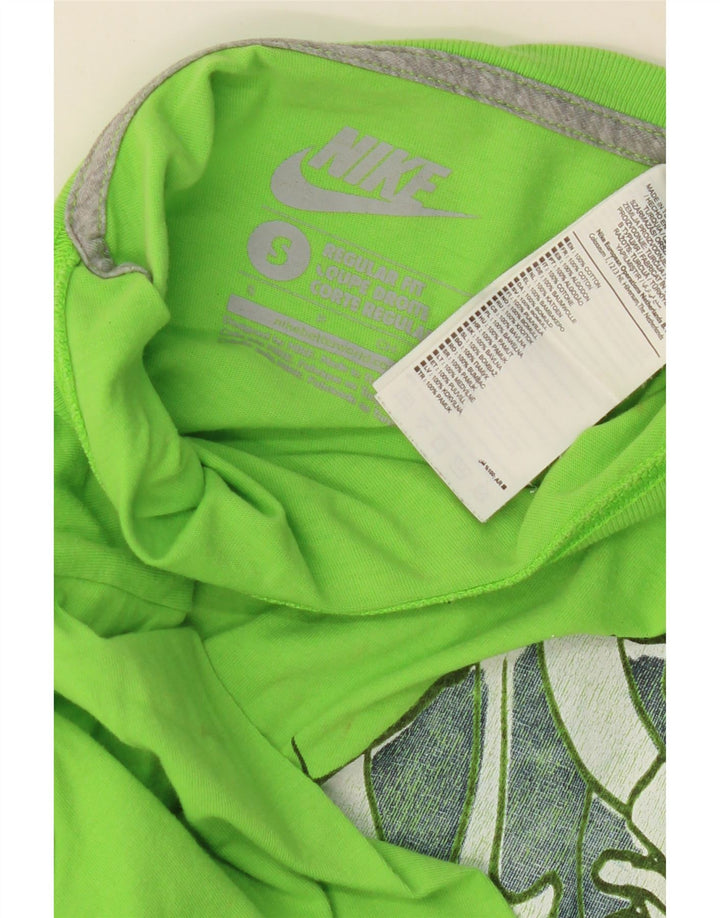NIKE Mens Regular Fit Graphic T-Shirt Top Small Green Cotton Vintage Nike and Second-Hand Nike from Messina Hembry 
