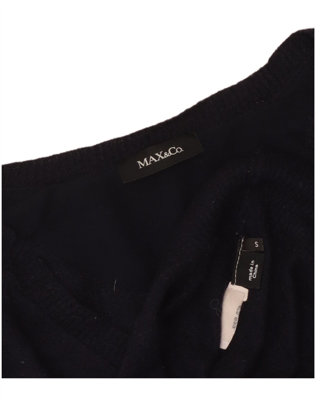 Max & Co. Dame V-hals sweater UK 10 Small Navy Blue