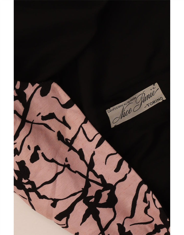 Vintage kvinders abstrakt mønster 3/4-ærmet blazerjakke UK 16 Large Pink