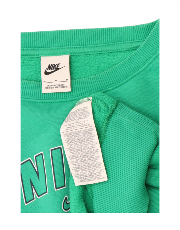 Nike Dame Oversized Graphic Crop Sweatshirt Jumper UK 14 Medium Green