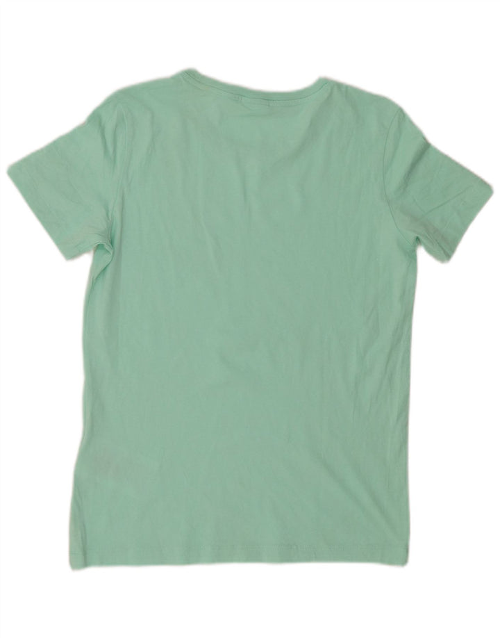 Champion Dame T-Shirt Top UK 12 Medium turkis bomuld