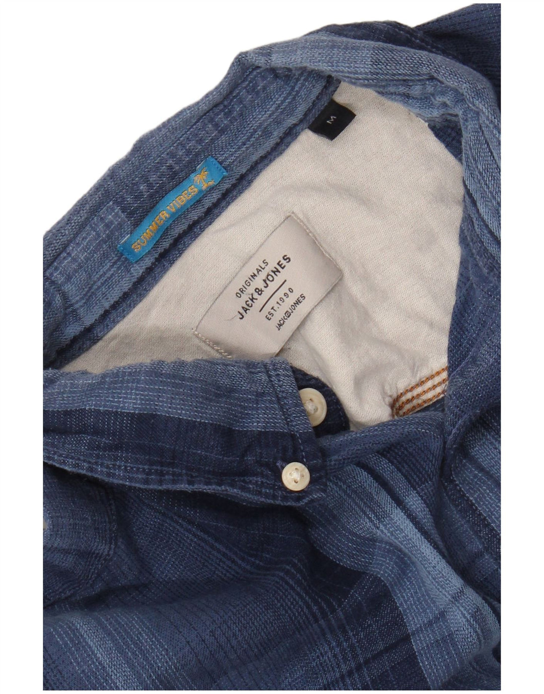 JACK & JONES Flanelskjorte til mænd, medium blå ternet