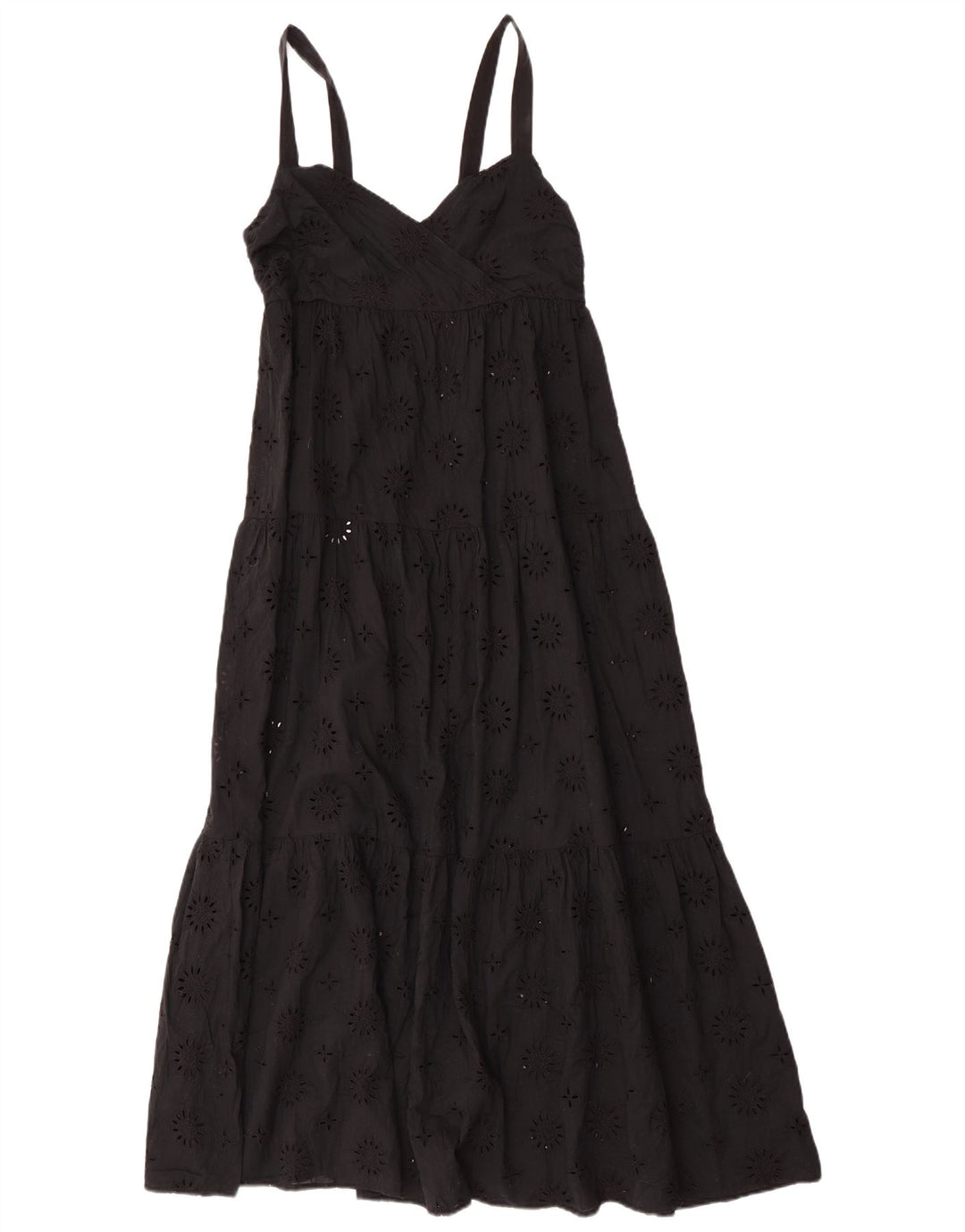 Zara Dame ærmeløs Maxikjole UK 12 Medium Sort