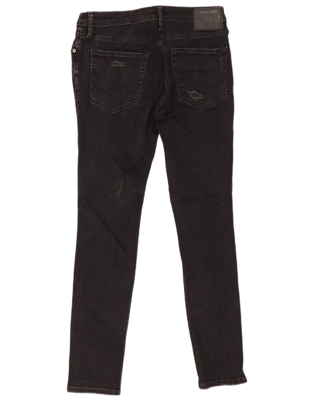 Jack & Jones Distressed Skinny Jeans til mænd W32 L32 Sort bomuld