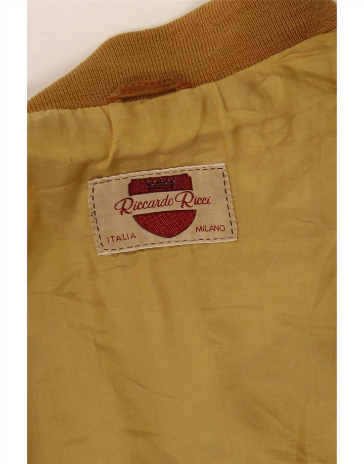 Vintage herre ruskind bomberjakke UK 40 Large Beige