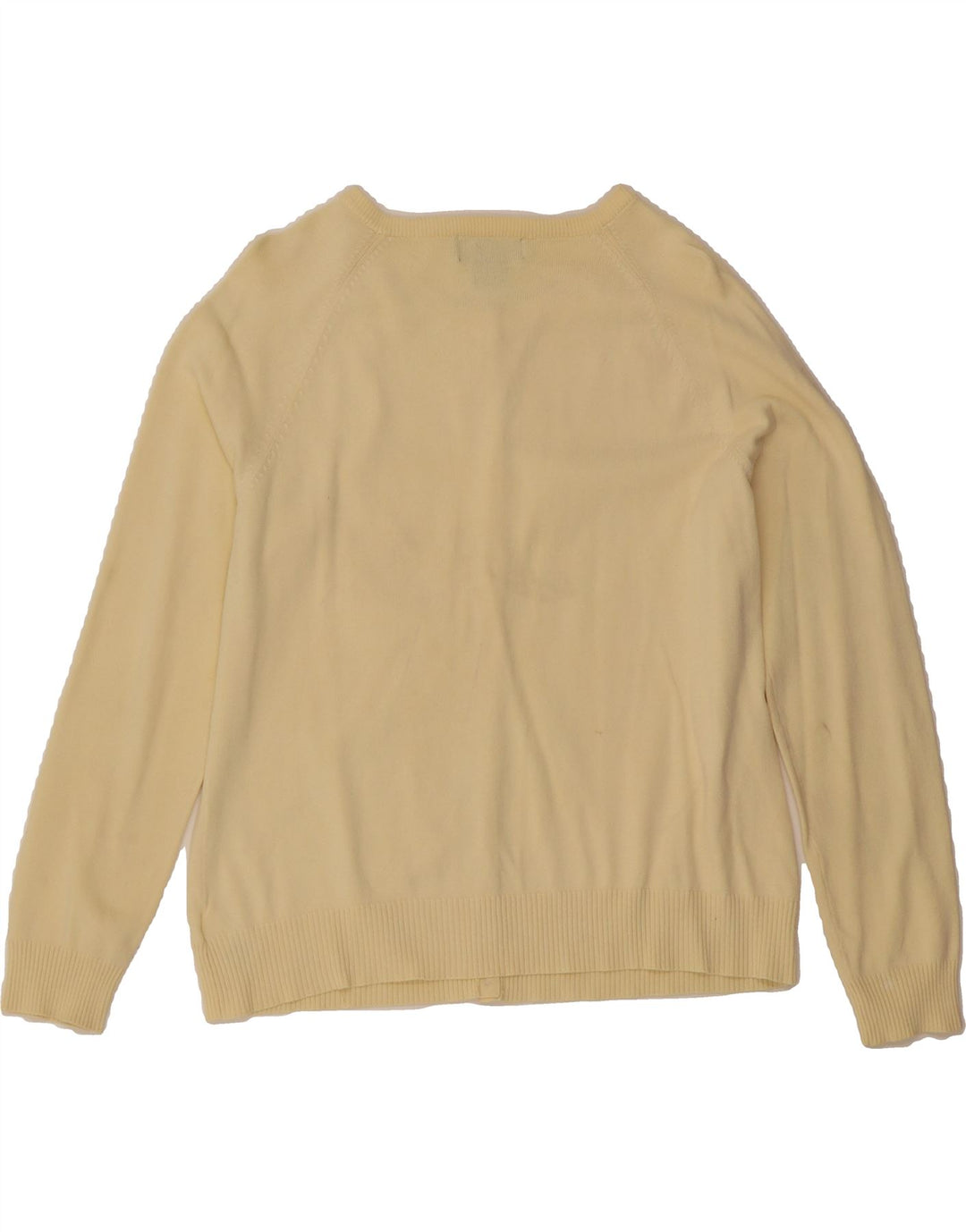 EDDIE BAUER Womens Cardigan Sweater UK 16 Large Off White Cotton Vintage Eddie Bauer and Second-Hand Eddie Bauer from Messina Hembry 