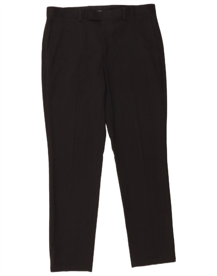 Marks & Spencer Herre Slim Suit Bukser W34 L31 Sort Polyester