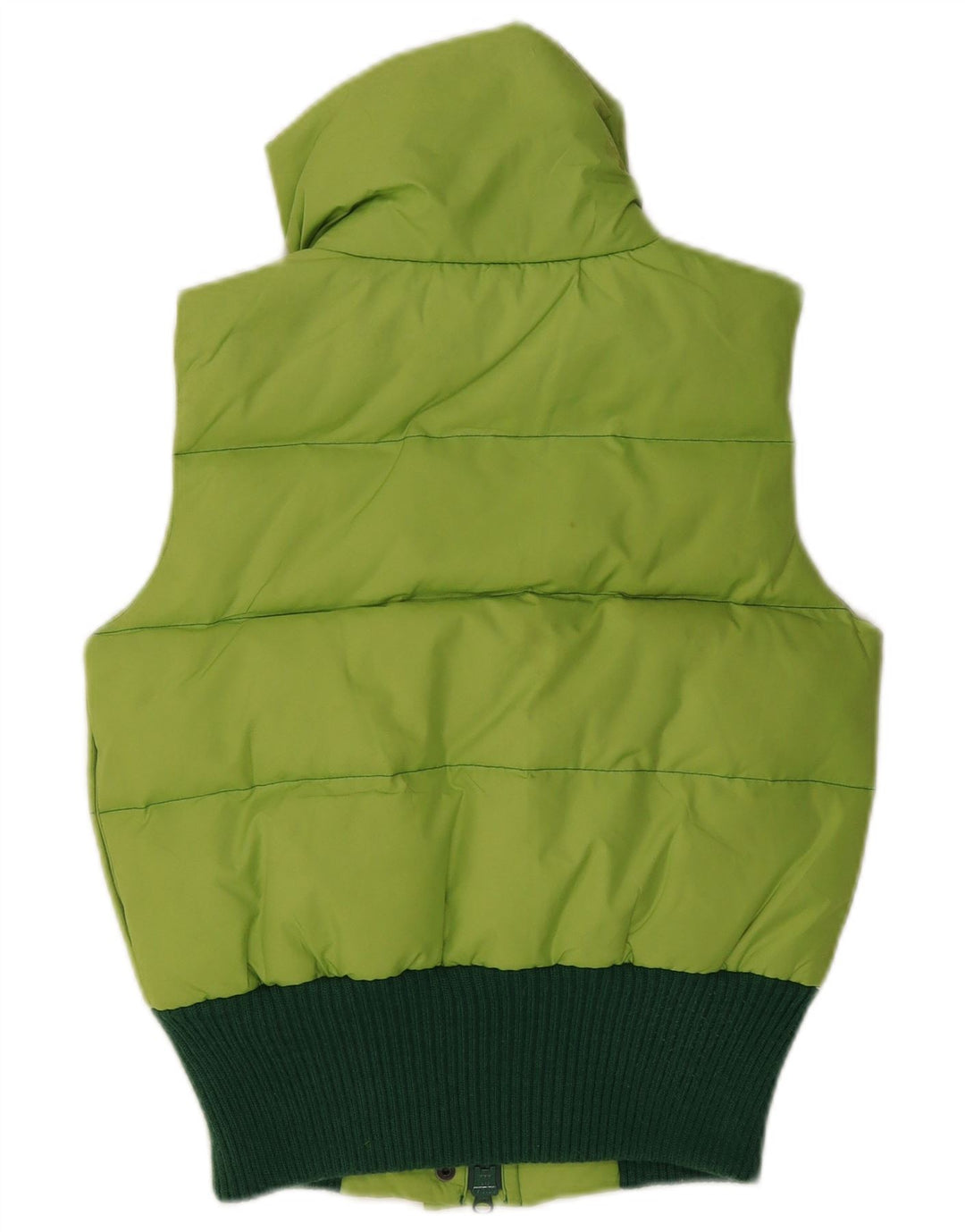 Only Womens Polstret Gilet UK 10 Small Green Colourblock Polyester