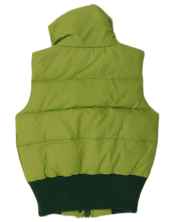 Only Womens Polstret Gilet UK 10 Small Green Colourblock Polyester