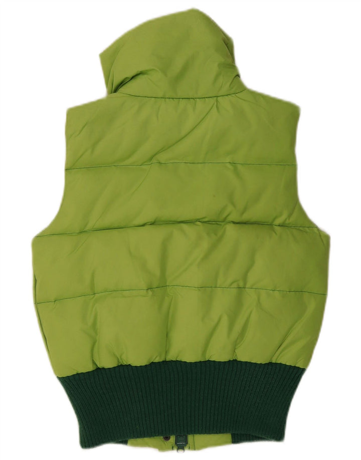 Only Womens Polstret Gilet UK 10 Small Green Colourblock Polyester