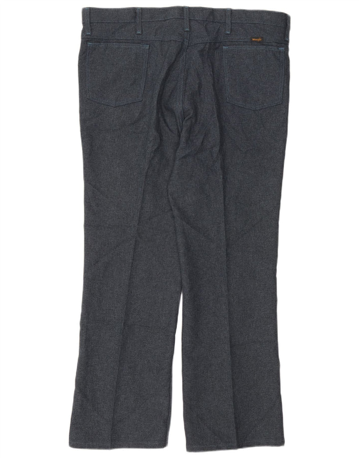 Wrangler Straight Suit Bukser til mænd W42 L30 Marineblå polyester