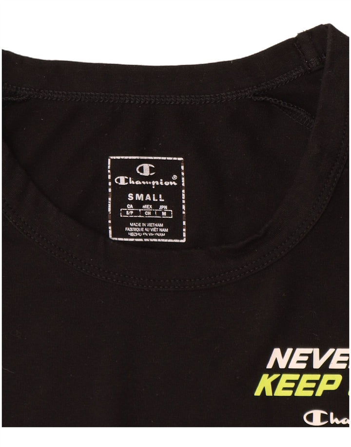 Champion Herre Grafisk T-Shirt Top Lille Sort