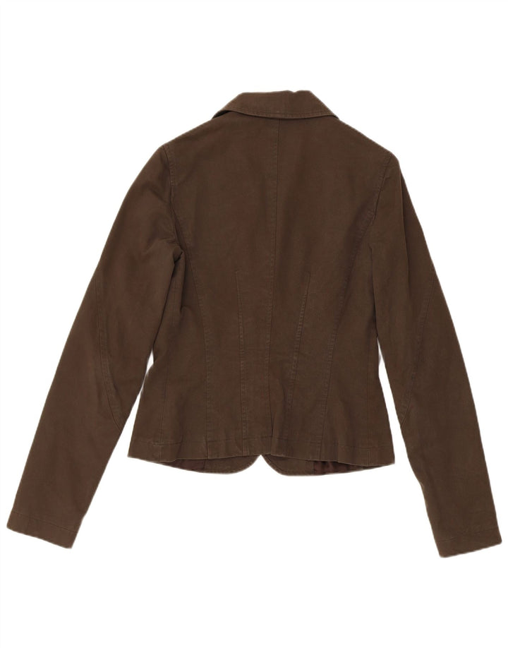 Liu Jo Dame 3-knaps blazerjakke IT 44 Medium Brun Bomuld