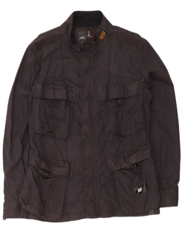 G-Star Herre Utility Jacket UK 42 XL Sort Bomuld