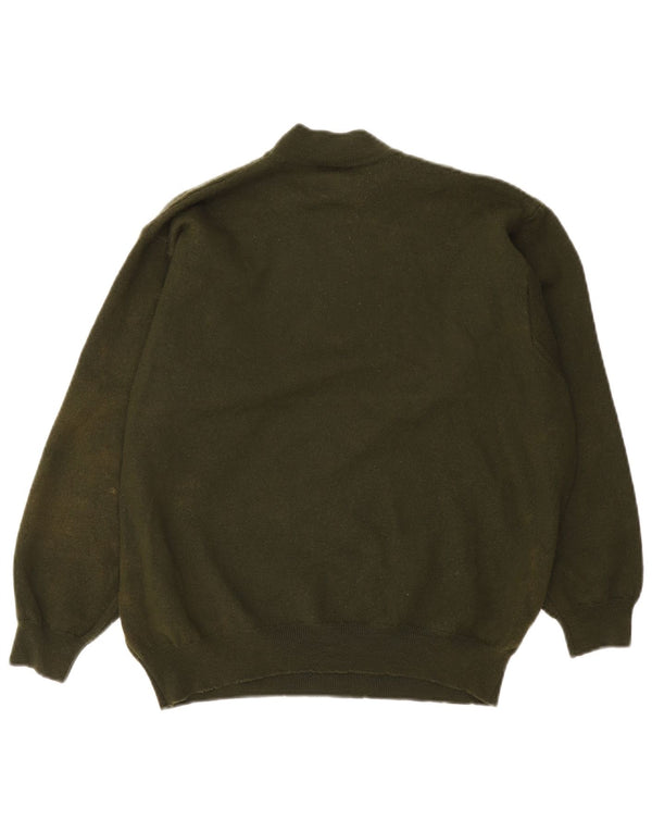 Stefanel Dame Turtle Neck Jumper Sweater UK 14 Large Khaki