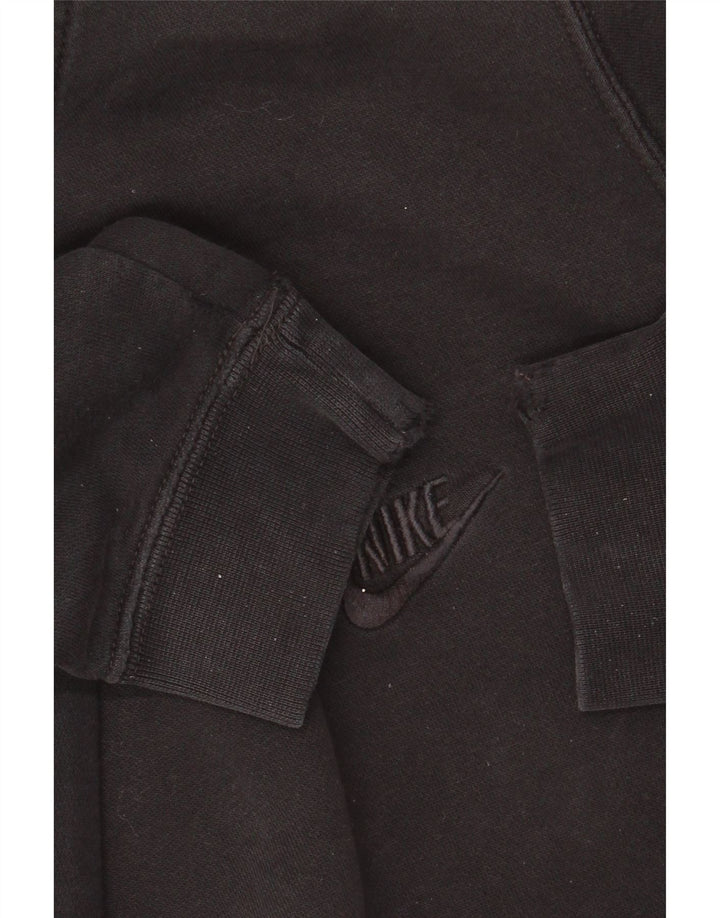 NIKE Mens Hoodie Jumper Medium Black Cotton