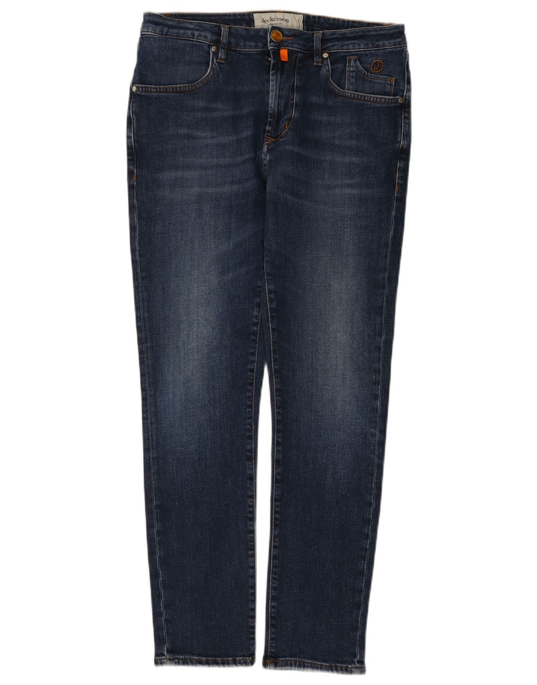 JECKERSON Mens Slim Jeans W30 L28 Navy Blue Cotton